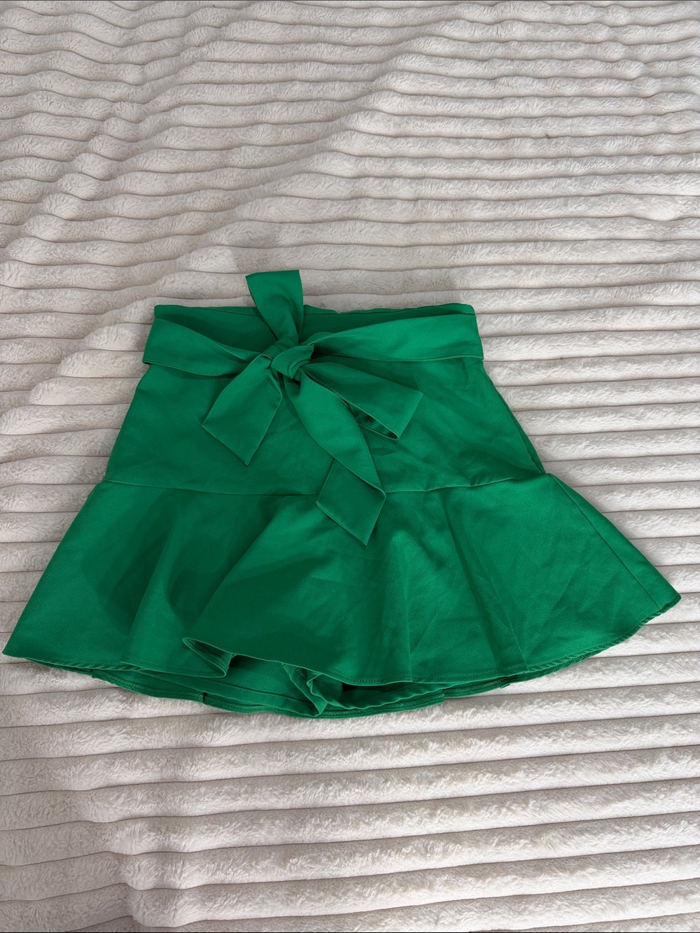 Zara Green Circle Skirt with Waist Tie